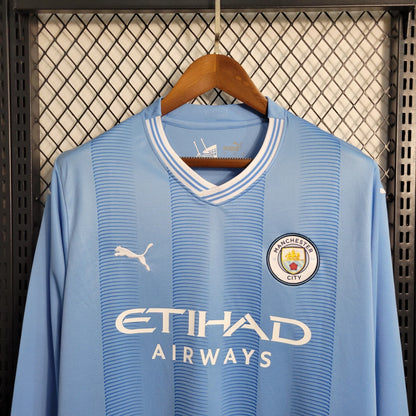 Camiseta Manchester City I 2023/24 - Manga Comprida