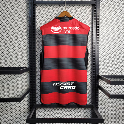 Camisola Flamengo I 2023- Rubro Negro - Sem Mangas