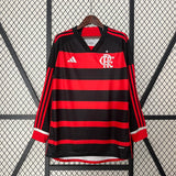 Camisola Flamengo I 2024 Manga Comprida - Rubro Negro