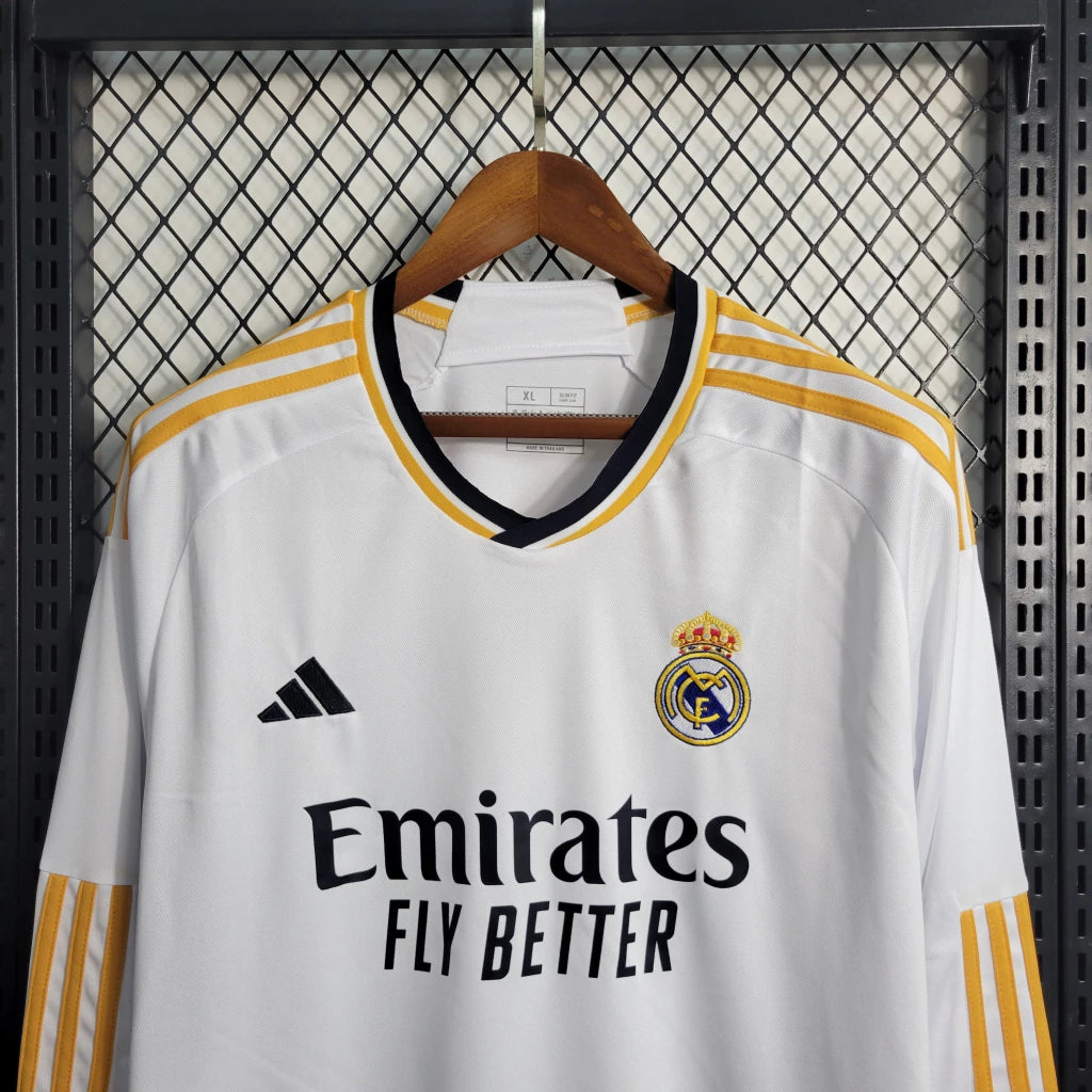 Camisola Real Madrid I 2023/24 - Manga Comprida - Branca