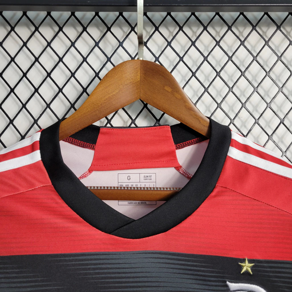 Camisola Flamengo I 2023- Rubro Negro - Sem Mangas