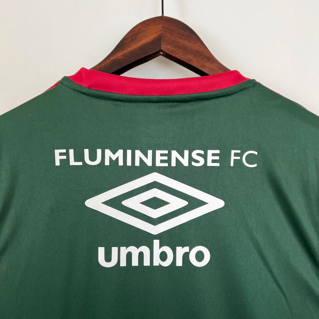 Camisola Fluminense 2023 Treino - Vermelho/Verde - Sem Mangas